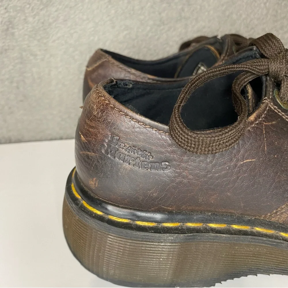 VTG Dr. Martens 8651 AirWair Brown Chunky Platform Lace-up Oxford Loafers Size 5